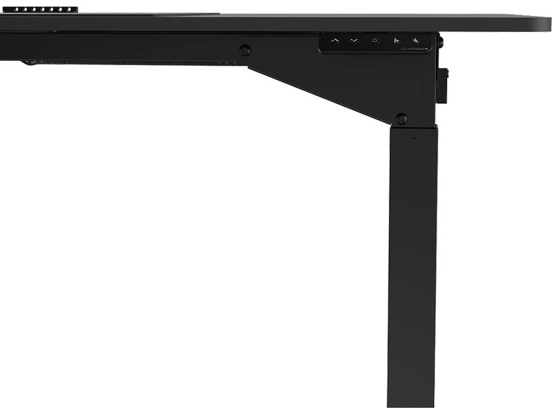 Ultradesk Gaming Tisch Uplift Schwarz Robuster Gaming-Tisch mit elektrischer und stufenloser Höhenverstellung