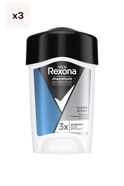 Déodorants stick - Clean Scent - Homme - 96h - 3 x 45 ml