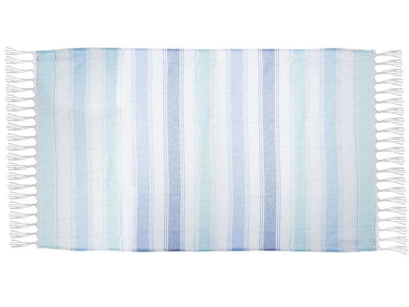 KOOR Strandtuch 90 x 180 cm, Blau/Weiss Grosses Strandtuch für den Sommer