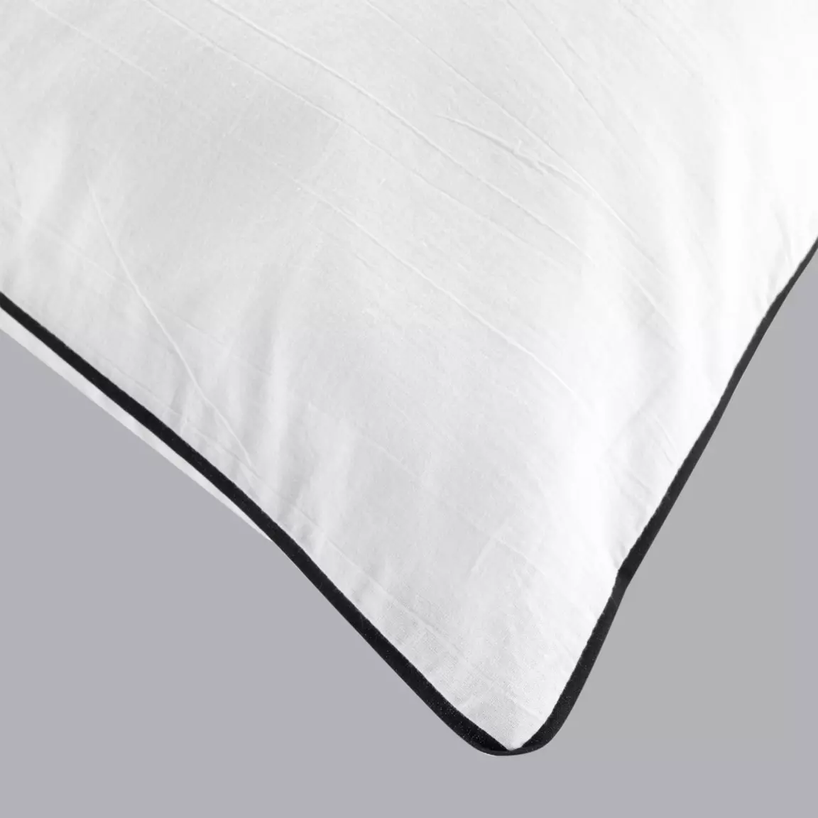 Housse de couette et deux taies coton lavé (240 x 220 cm) Linette Blanche
