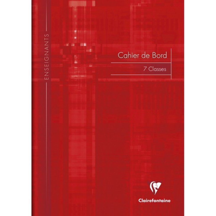 Cahier de bord enseignant piqué A4 48 pages 7 classes Couleur aléatoire - Assortis