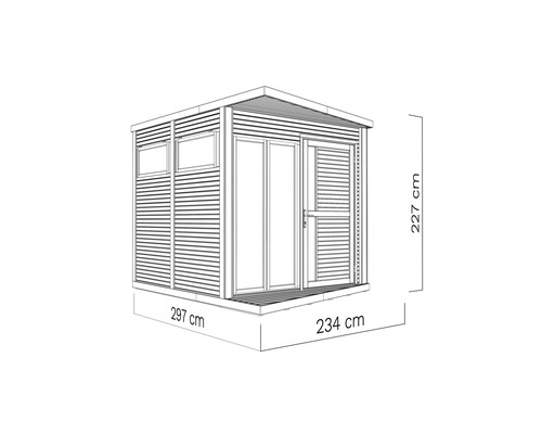 Bertilo Concept Kantoor tuinhuis inclusief vloer, 237 x 310 cm, antraciet