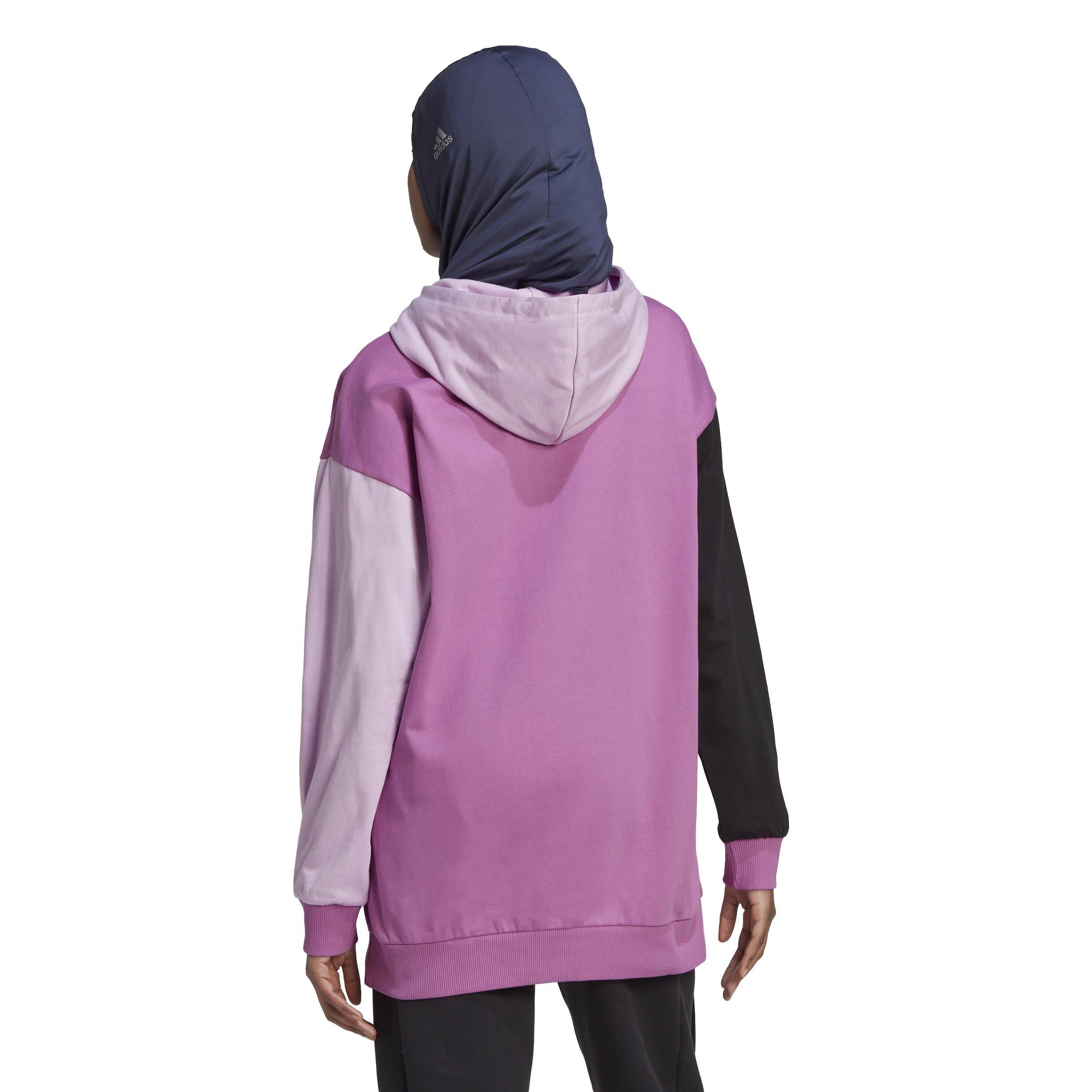adidas Essentials Colorblock Logo Oversized Hoodie Womens