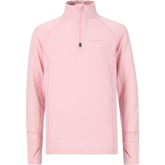 Endurance Junior Mellemlag Melange Performance Midlayer Pink