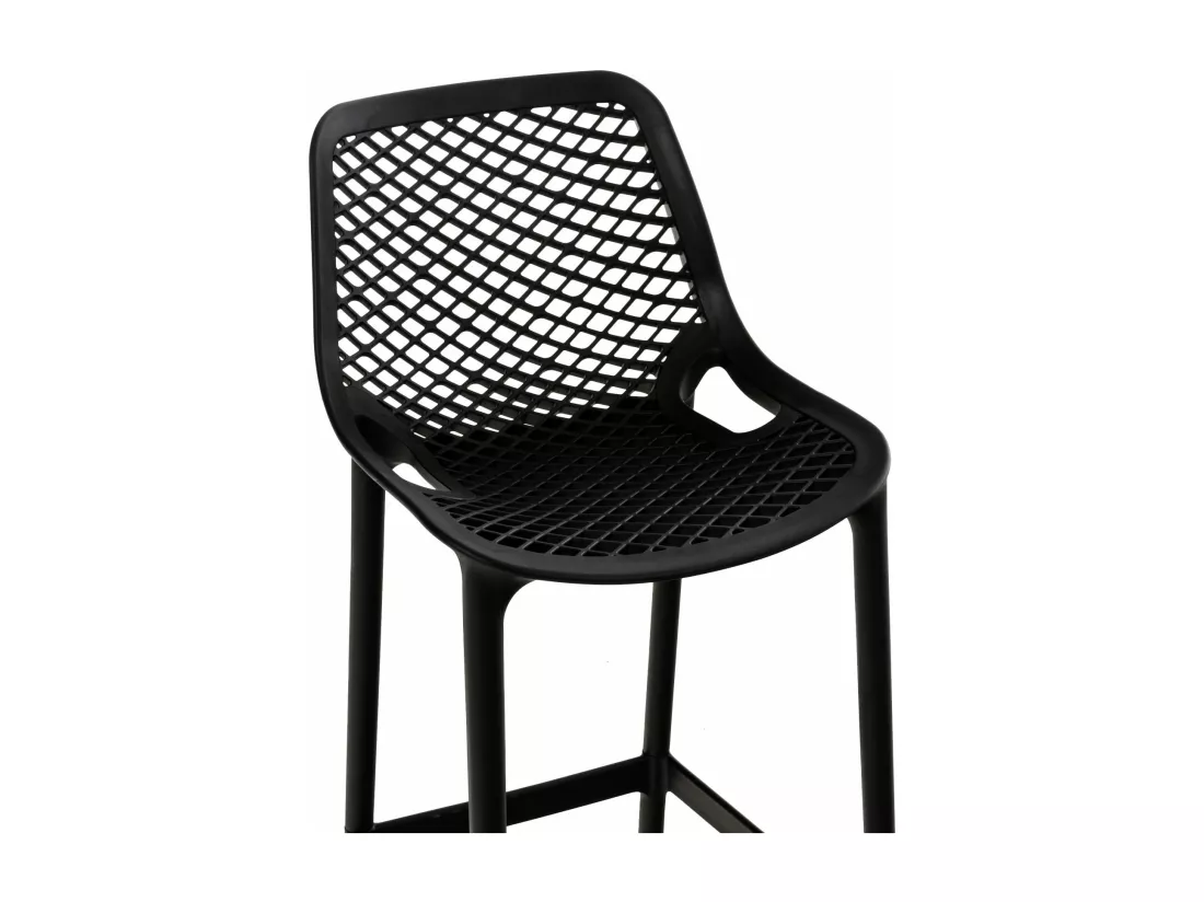 Lot de 2 Tabouret de bar - Plastique & Plastique - Noir - Air