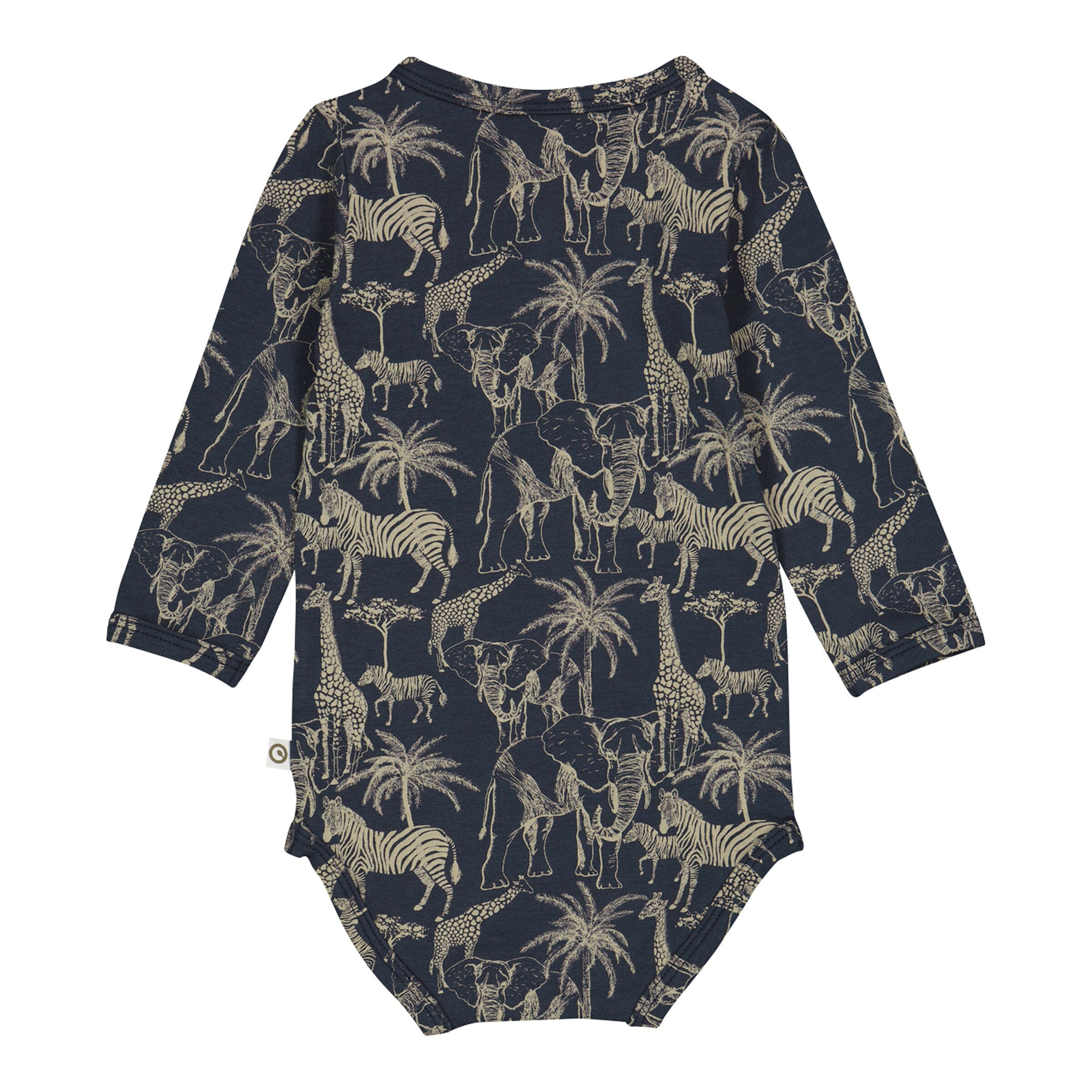 Müsli Henley-Body langarm Safari marine/beige