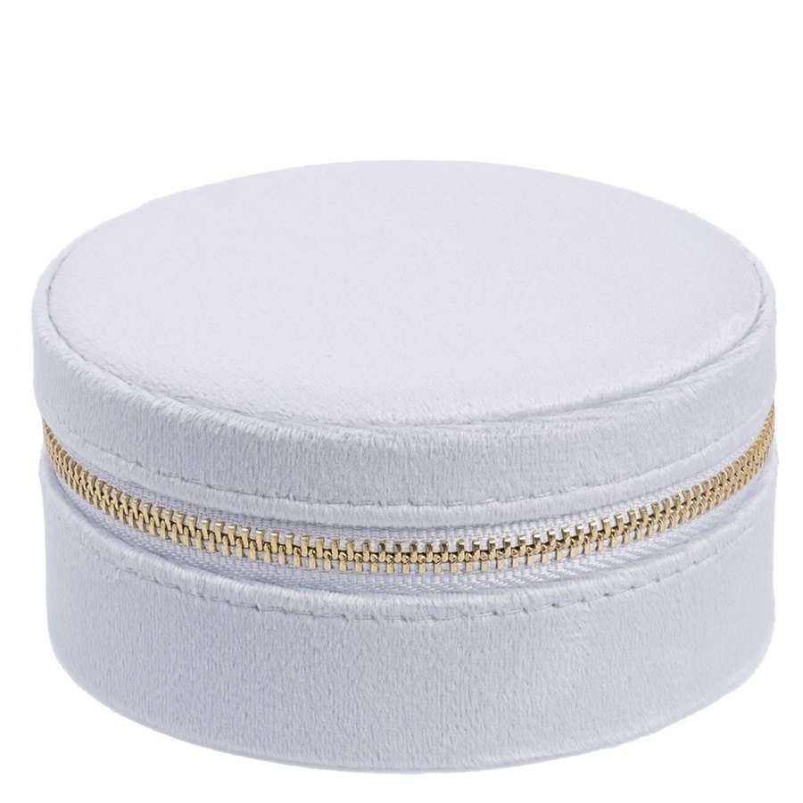 DARK Velvet Jewellery Box Round Cool Blue