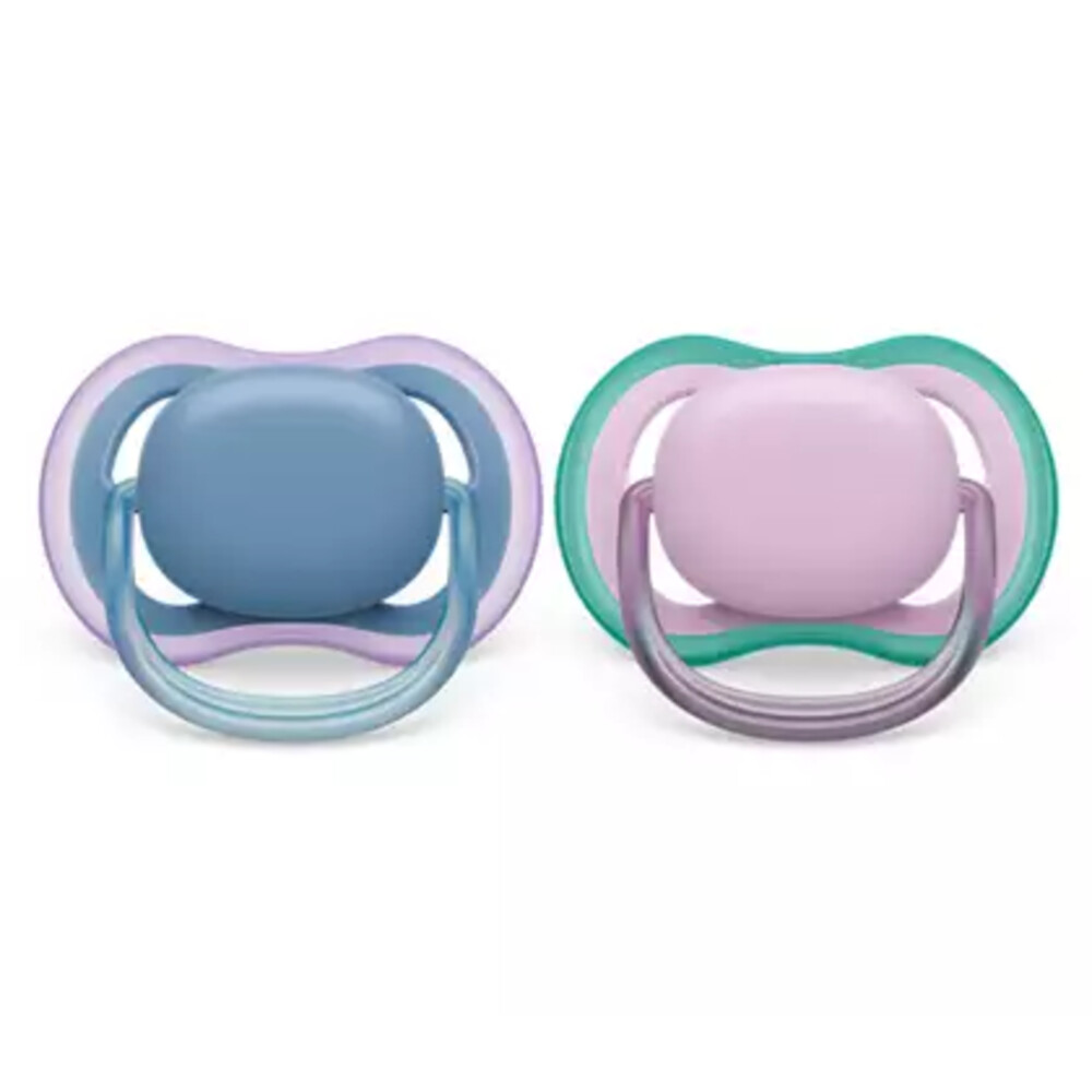 Philips Avent Ultra Air Fopspeen 6-18 mnd Paars Blauw2 stuks