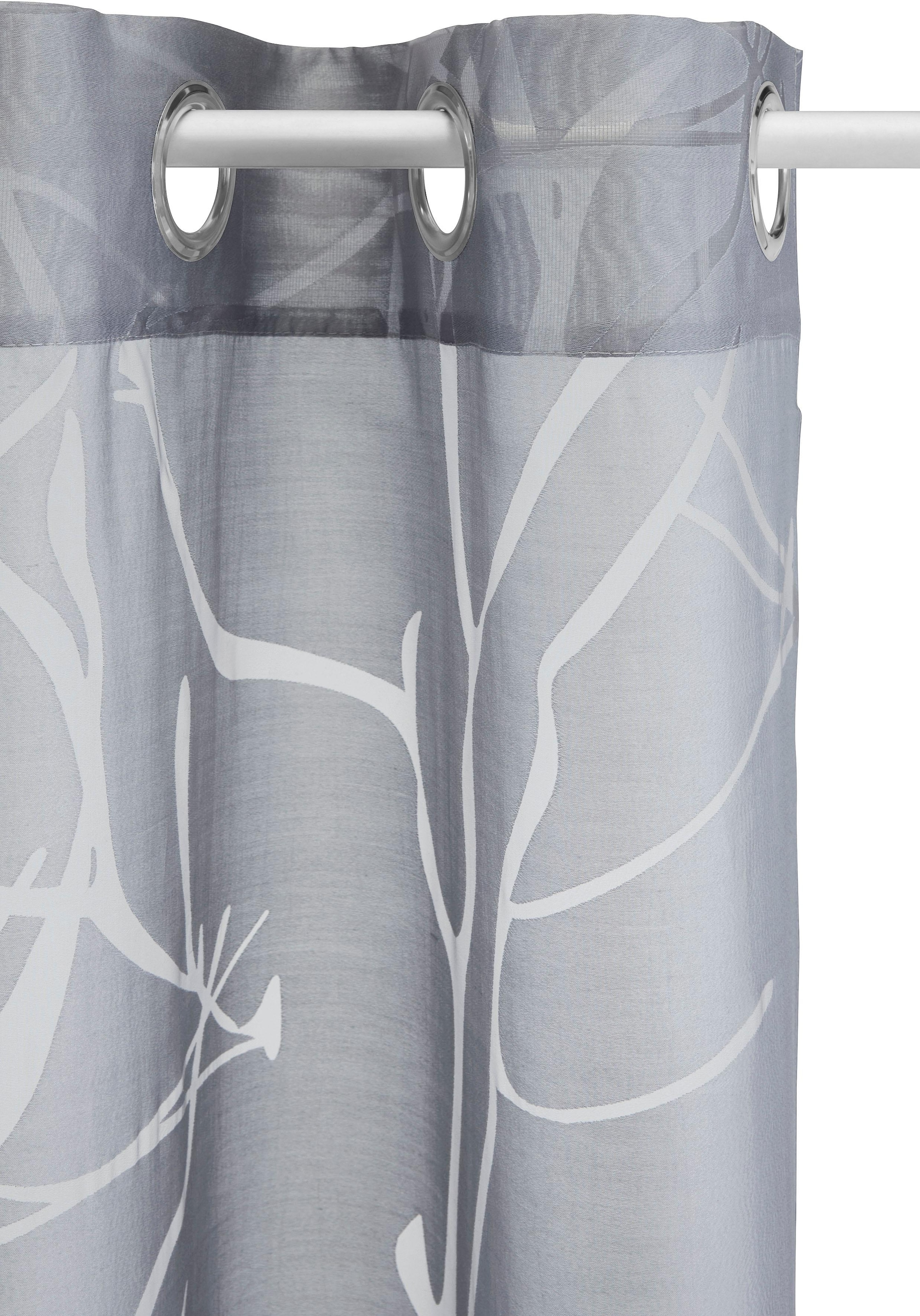 my home Gardine »Anna« Ösen 1 Stk. tlg. Bestseller, Äste-Motiv, Viskose, Polyester