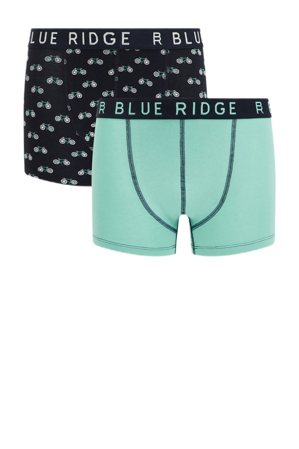 boxershort - set van 2 zwart/groen