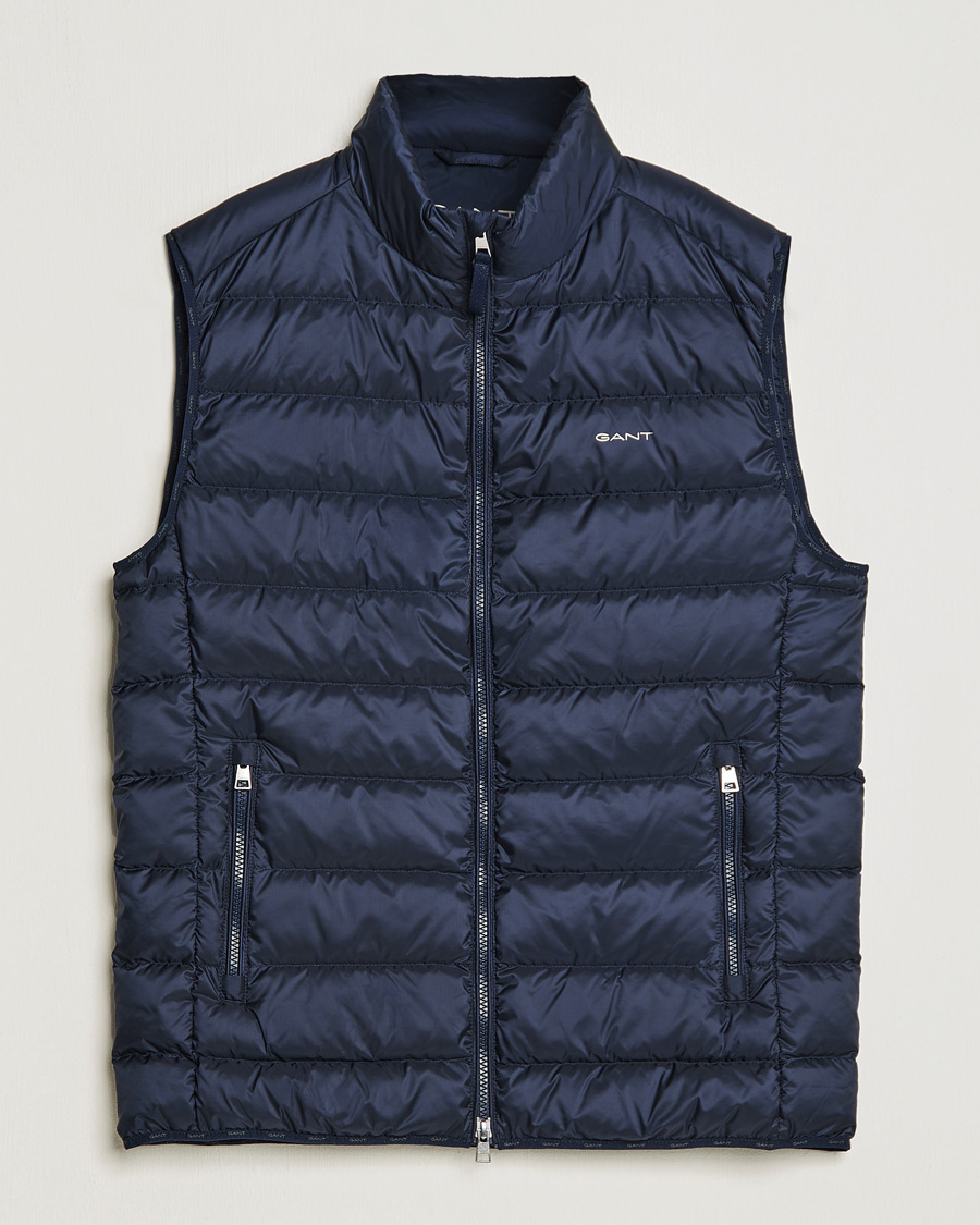 GANT The Light Down Gilet Evening Blue