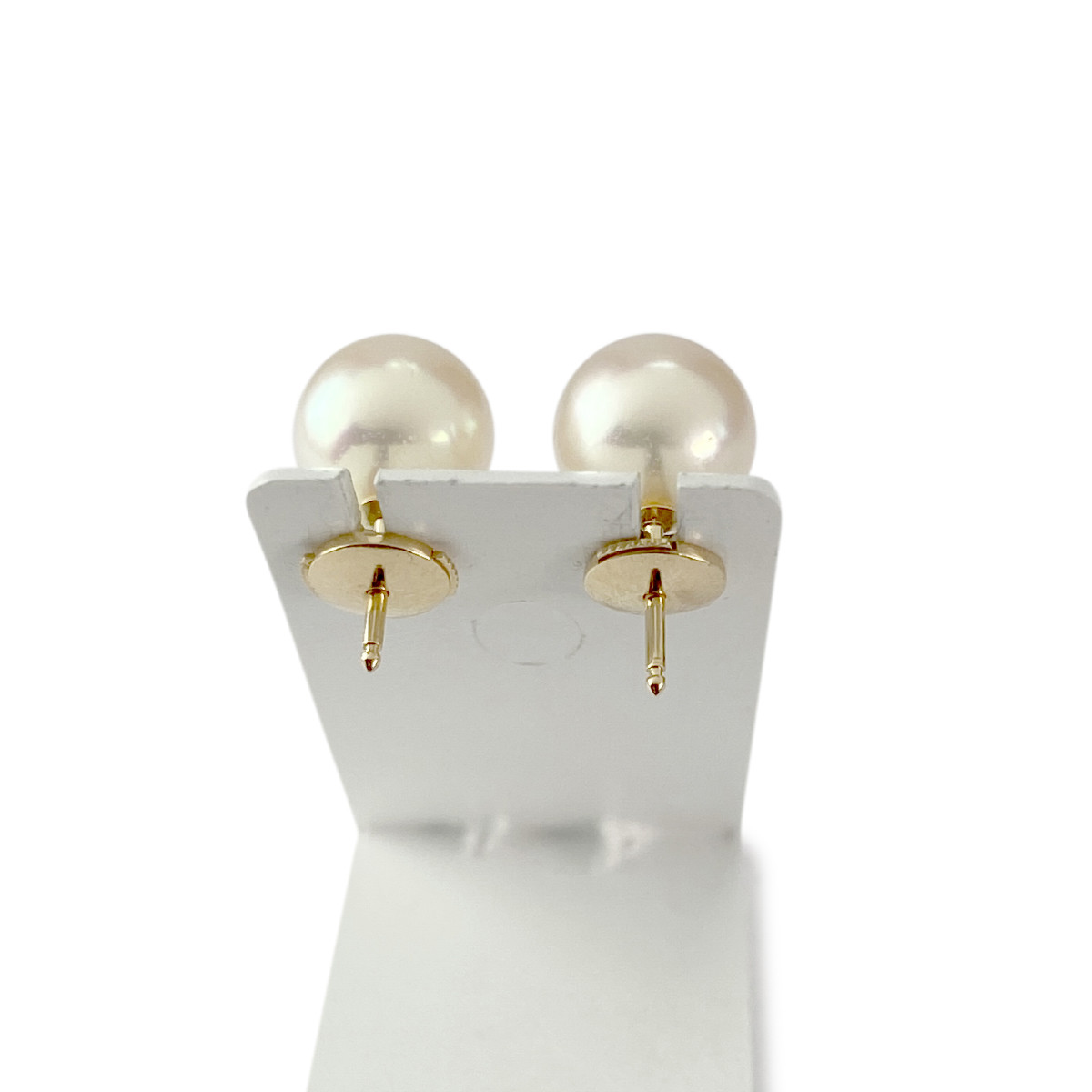 Boucles d'oreilles d'occasion or 750 jaune perles de culture