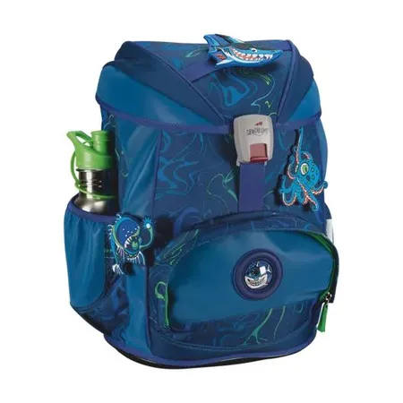 DerDieDas Schulrucksack-Set ErgoFlex Exklusiv Superflash Water Splash, 5-teilig