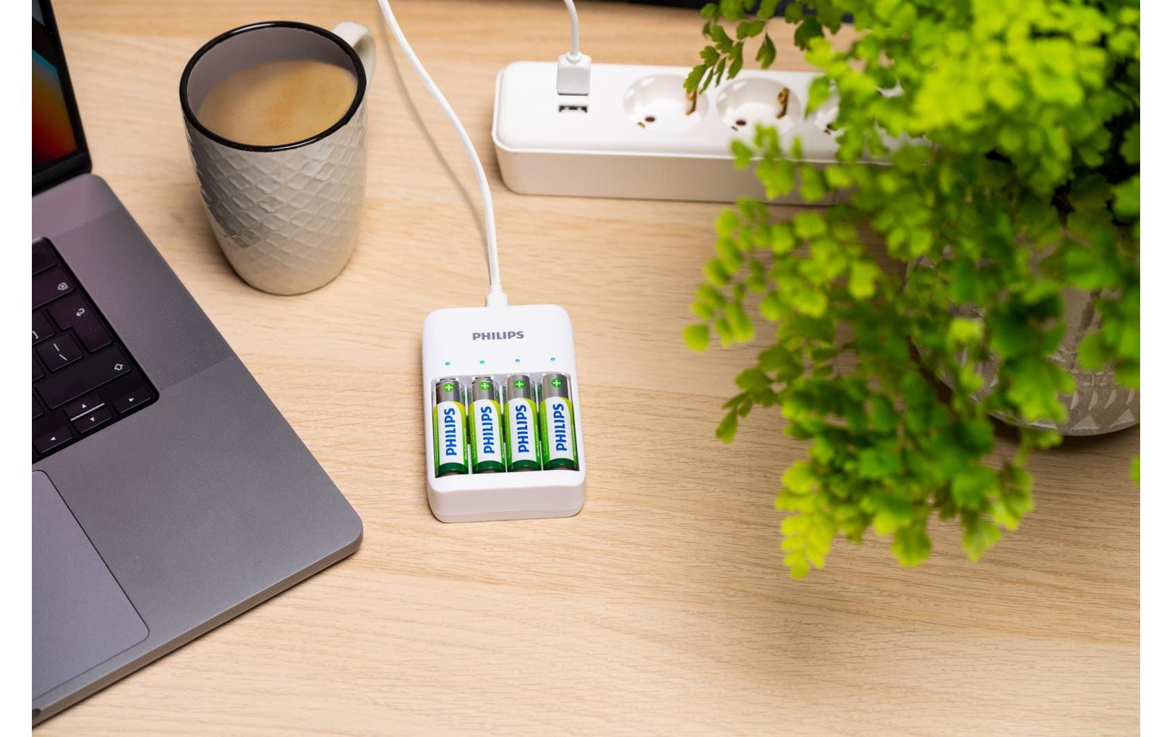 Ladegerät Micro-USB + 2x AA 700 mAh / 2x AAA 1300 mAhLadegerät für AA- und AAA-Zellen