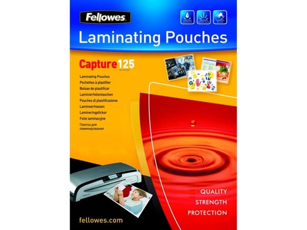 Fellowes Laminating Pouches - 125 mikroner - 100-pack - 54 x 86 mm lamineringspunger