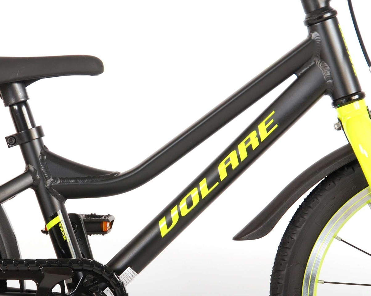 Volare - Børnecykel 16'' - Sort/Lime Grøn