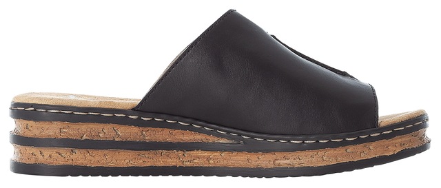 Rieker Pantolette  , Plateau, Sommerschuh, Schlappen in klassischer Optik