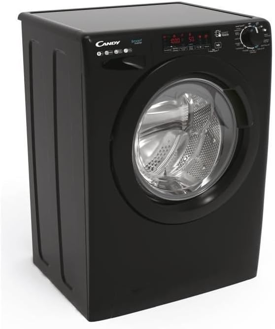 Machine à laver à chargement frontal CANDY CS 129TMBBE-47, noir brillant