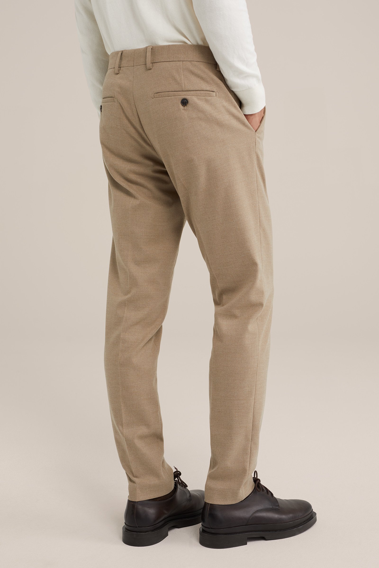 slim fit pantalon WE Fashion Beige