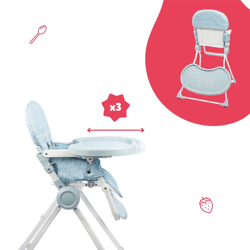 Chaise haute ultra compacte - Ecru