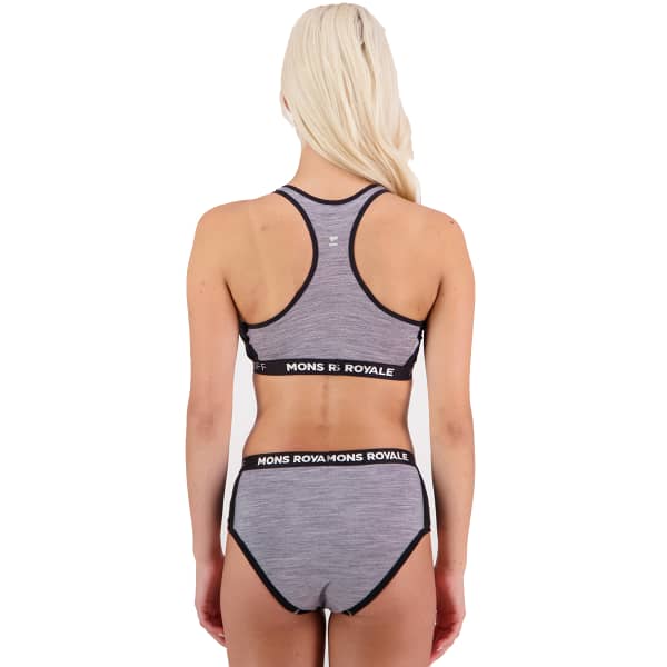 Brassière trail MONS ROYALE SIERRA SPORTS BRA W GREY HEATHER / BLACK