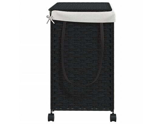 VIDAXL - Panier à linge avec roulettes noir 60x35x60,5 cm résine tres...
