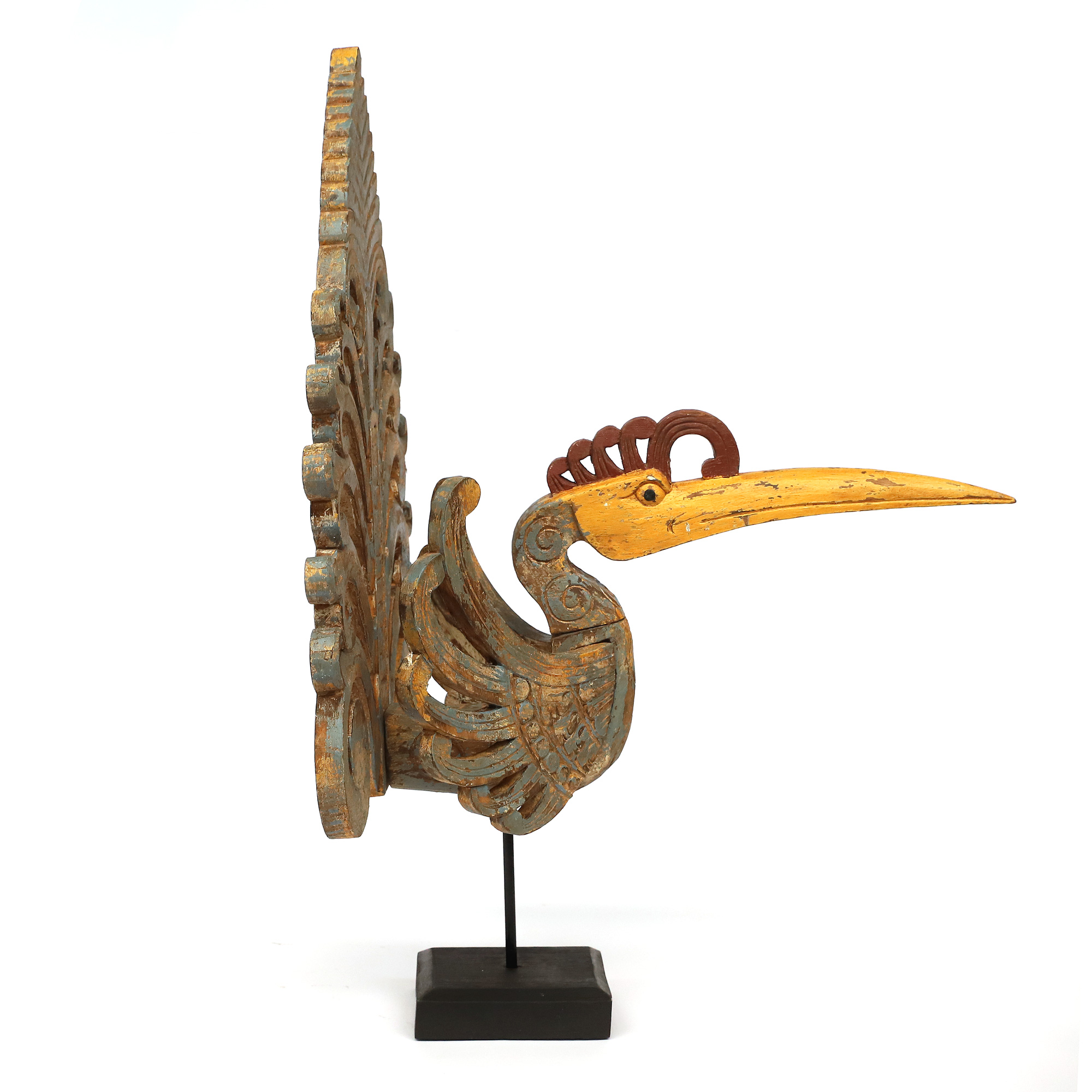 Holz-Figur 'Vogel', multicolor, H 78 cm, B 62 cm, L 45 cm von fischer's lagerhaus