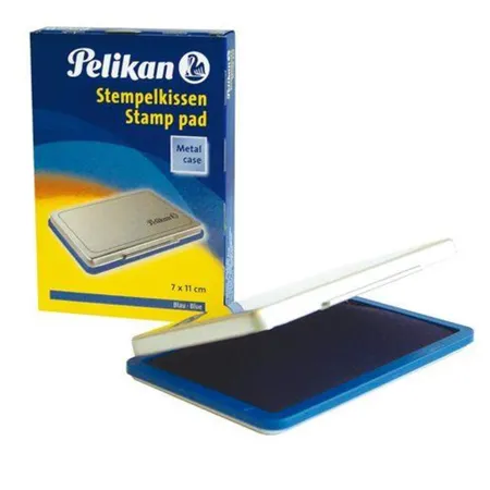 Pelikan Stempelkissen, blau, 9 x 16 cm, aus Metall