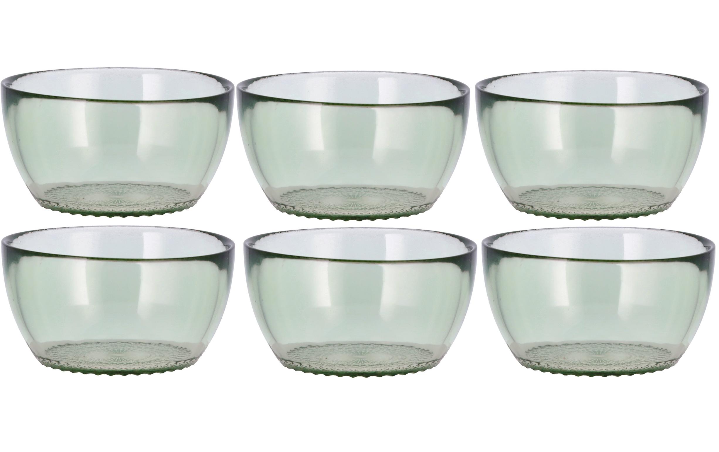 Schale Kusintha 12 cm, 6 Stück, GrünSchalen Set aus Glas