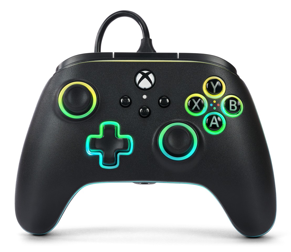 PowerA Advantage Wired Controller - Xbox Series X/S -m/ Lumectra + RGB LED Strip - Black