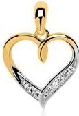 14 karaat gouden hanger hart met Diamant