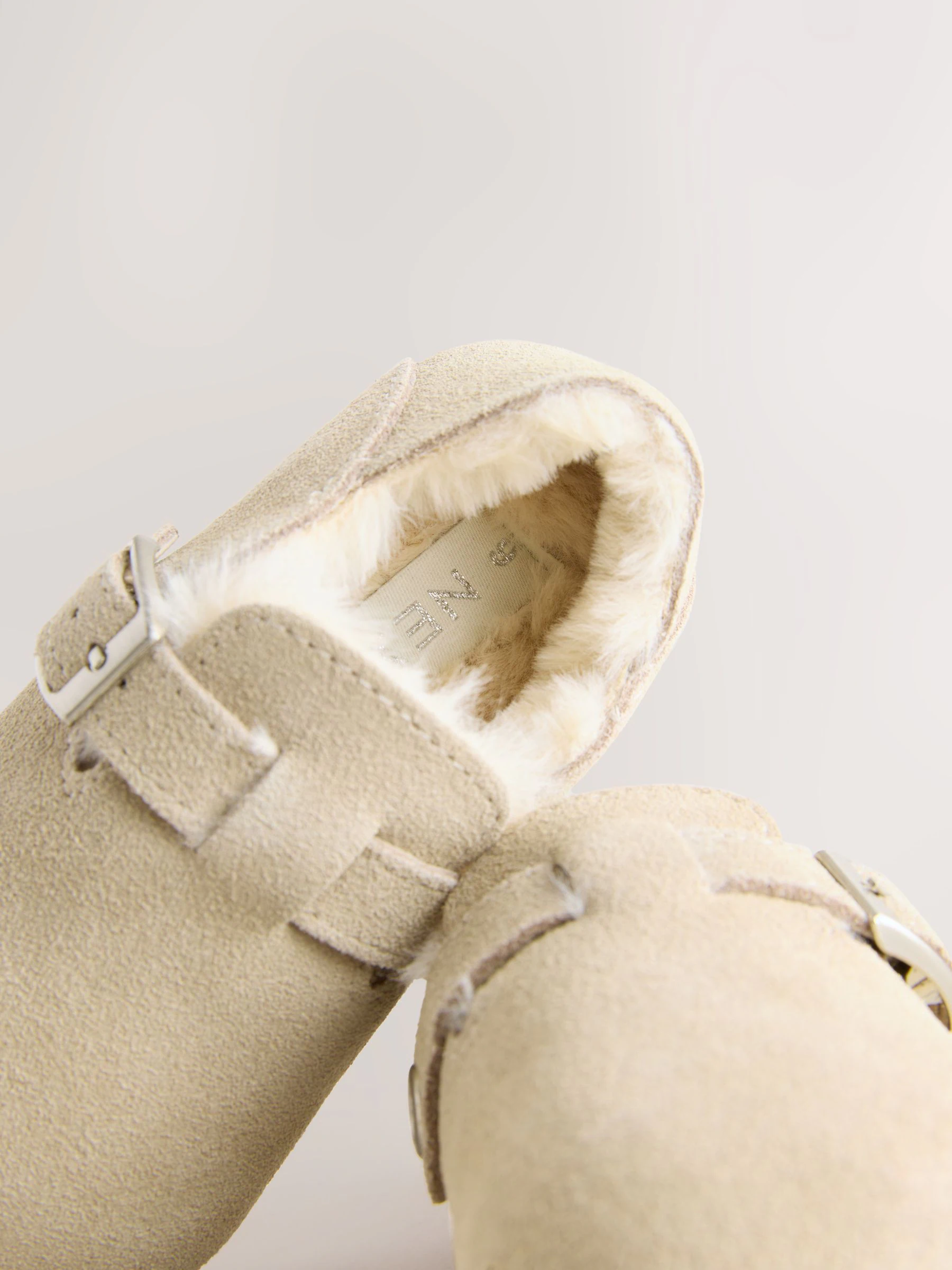 Lichtbruin - Leren klompschoenen