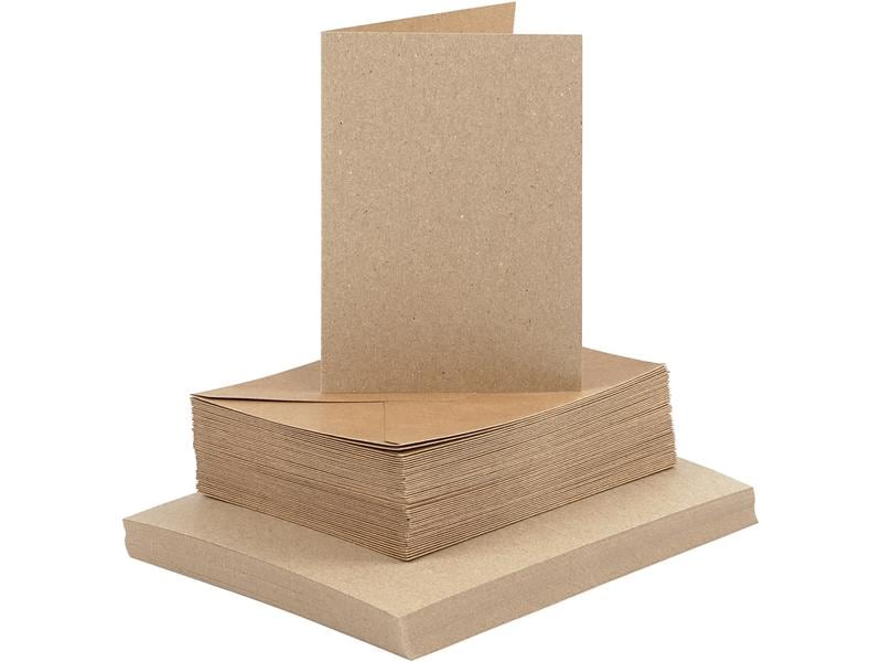 Creativ Company Blankokarte und Couvert 10.5 x 15 cm, 50 St Postkarten mit Umschlag für jeden Anlass