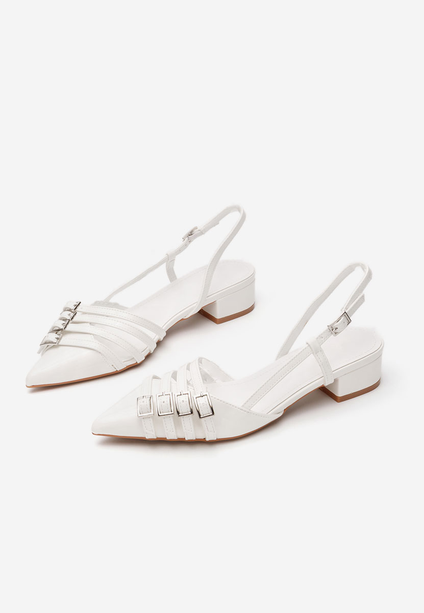 Chaussures à petit talon blancs Monyca