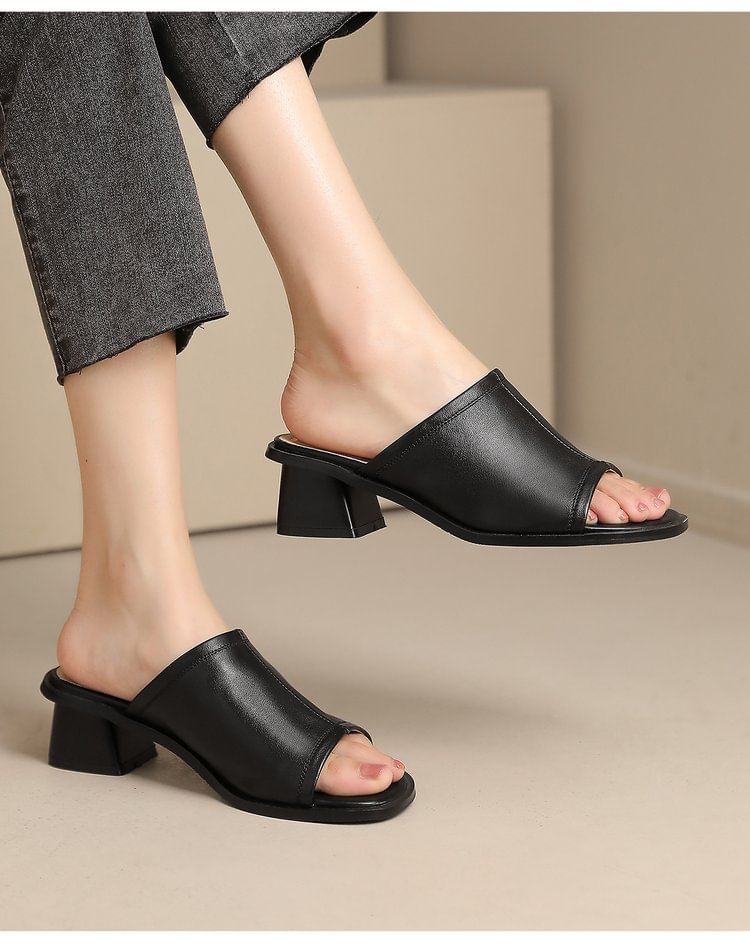 Asterisk - Sandalen met dikke hak