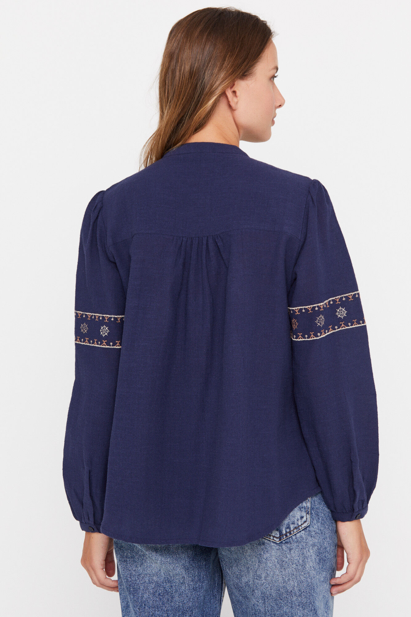 Blusa de algodão BCI - Azul Marinho