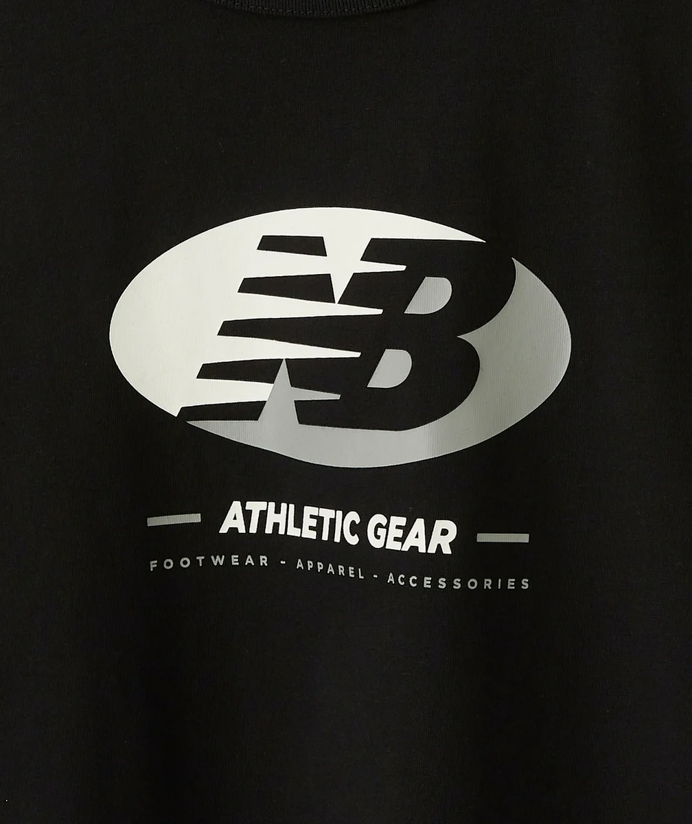 NEW BALANCET-SHIRT NOIR GARÇON ESSENTIALS STACKED LOGO GRAPHIC