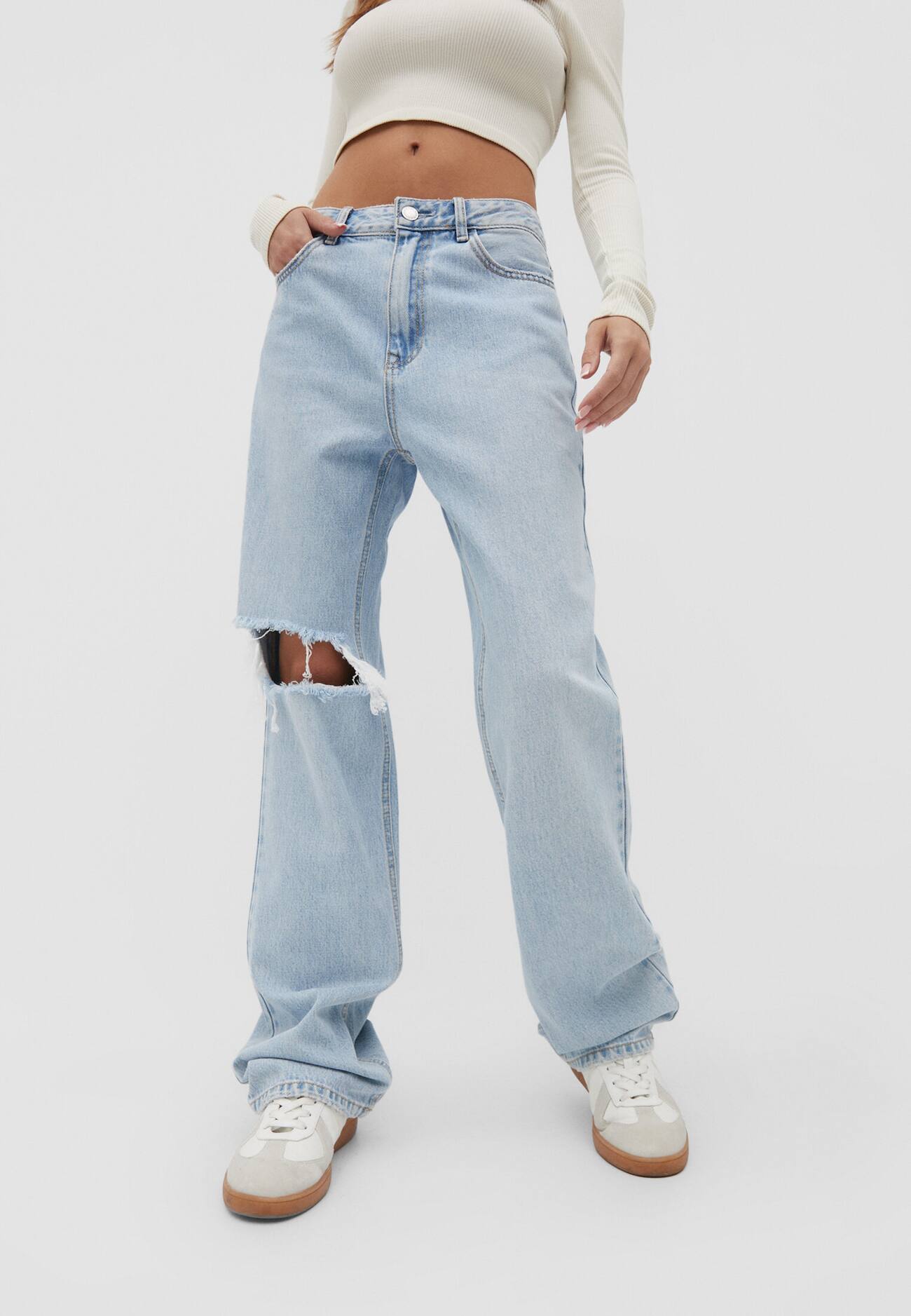 jeans vintage de corte reto