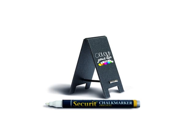 Securit® dobbeltsidet mini SANDWICH skilt, sort