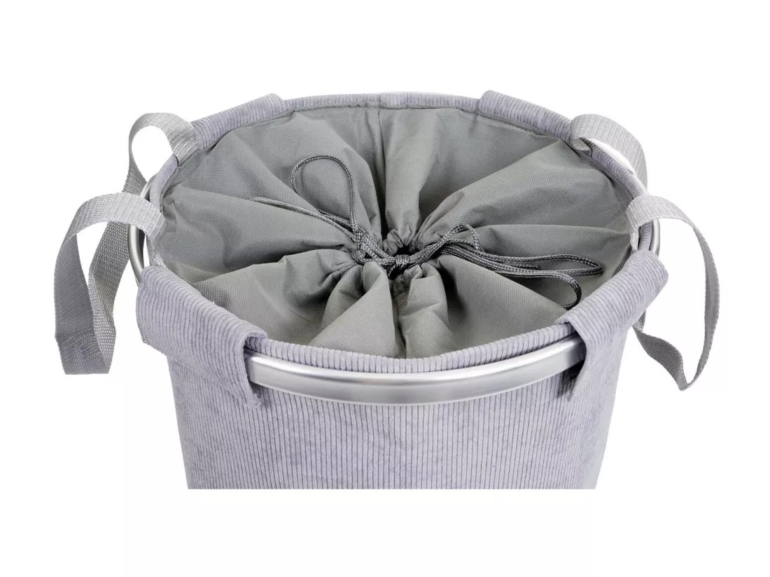 Collecteur de linge MCW-C34, velours gris