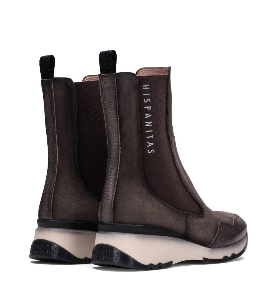 Botas de tornozelo Hispanitas Kristen em couro cinza