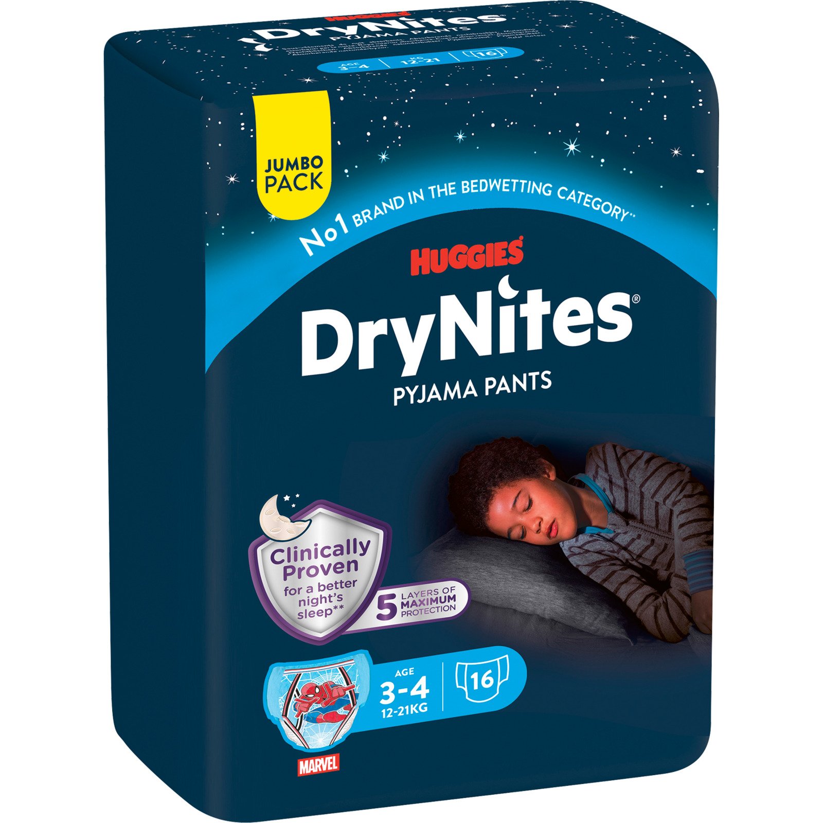 Huggies DryNites Pyjama-Nachthöschen Gr. 3-4, 16 Stück