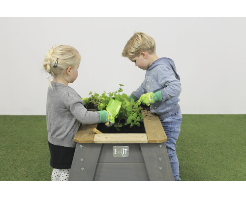 Kinderbed op palen EXIT Aksent hout maat L 93,5x68x50 cm grijs