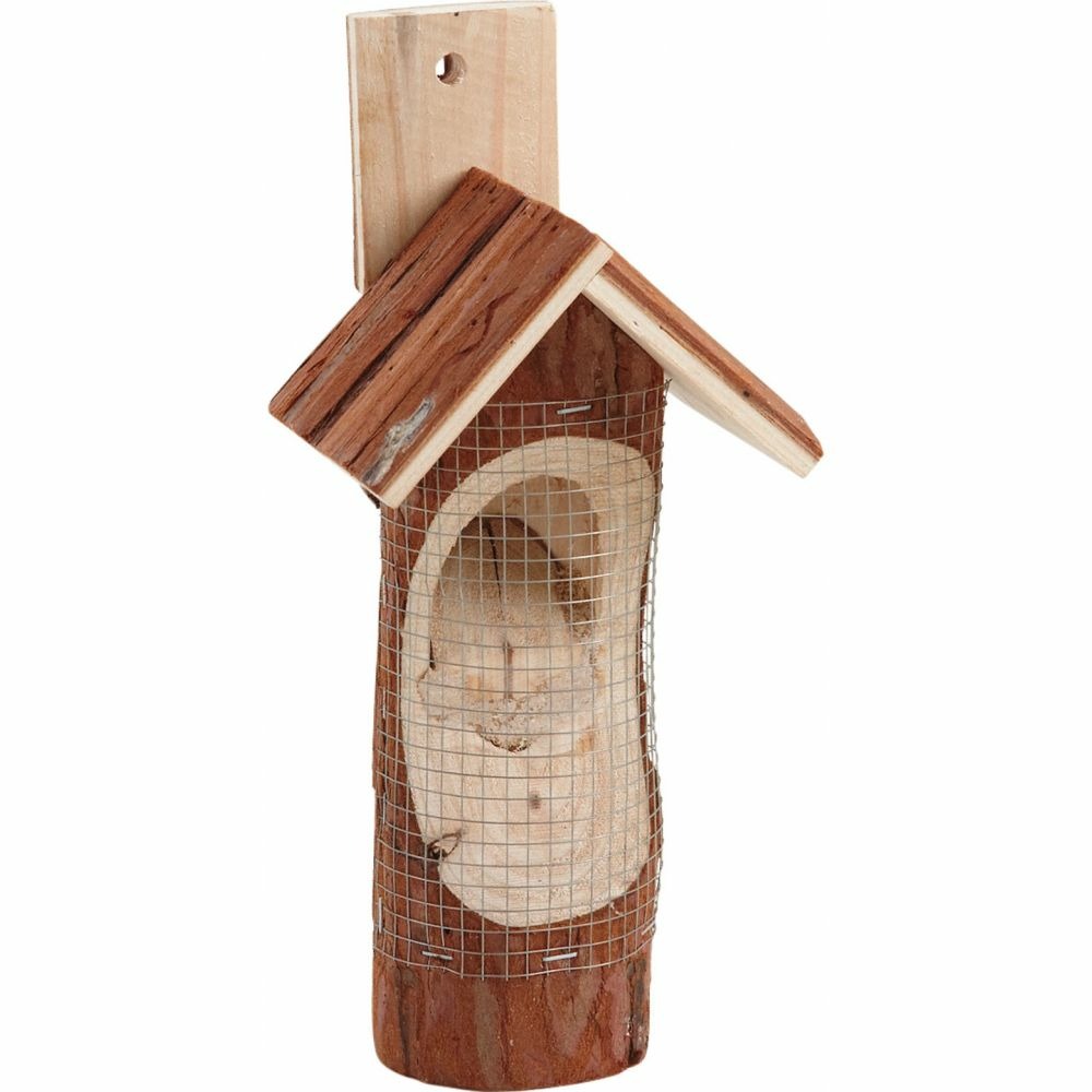 Mangeoire à oiseaux en bois et écorce de bois trunk