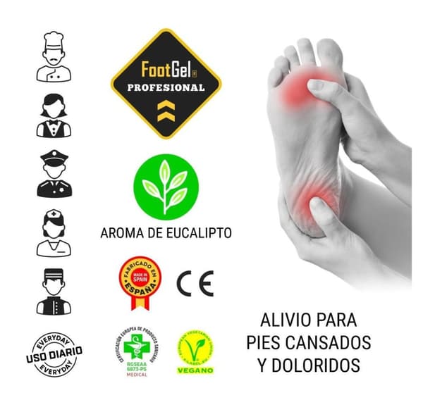 Innleggssåler Footgel Profesional, størrelse 39-42