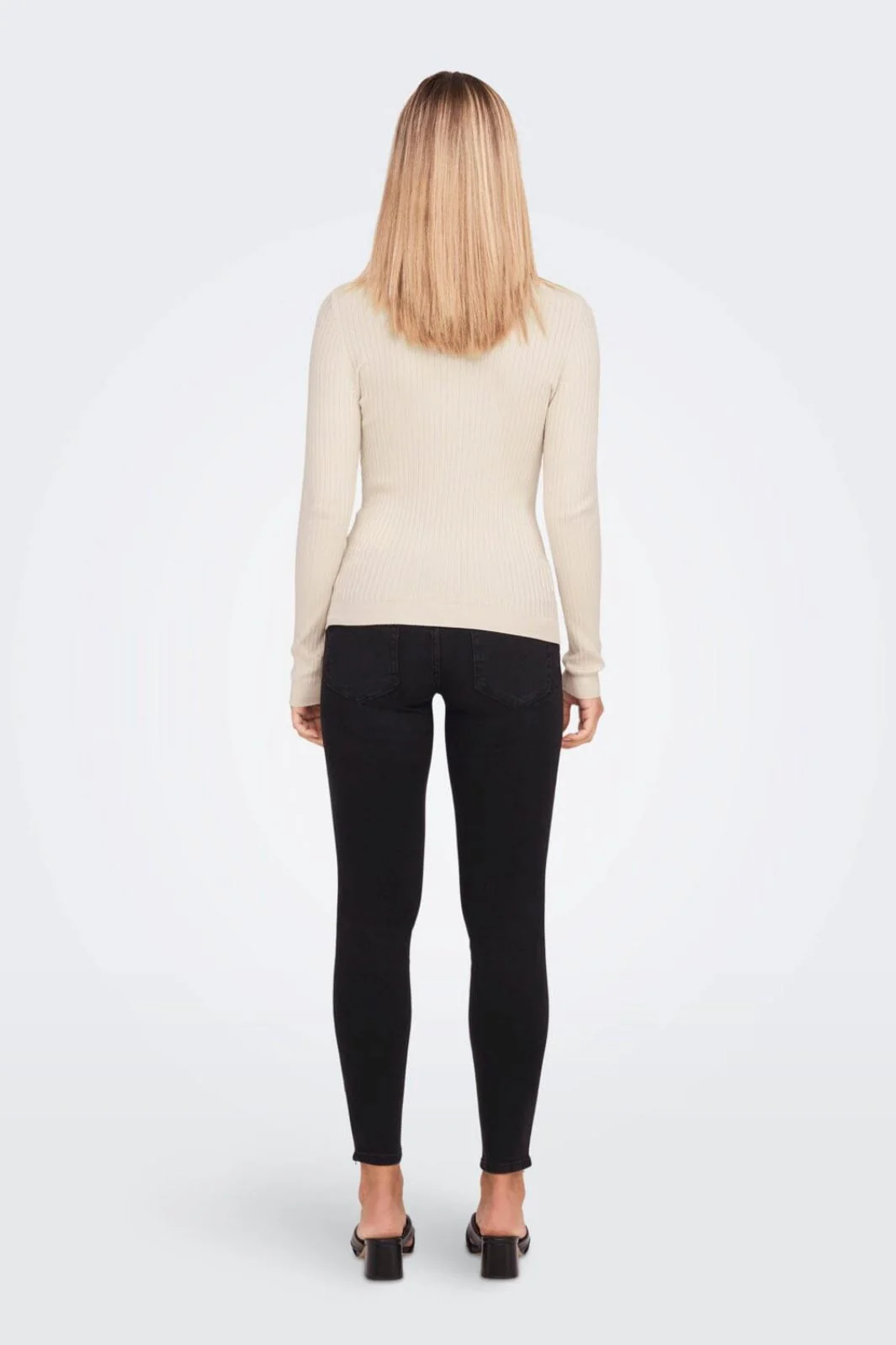 Only Onlkarol L/S Rollneck Pullover Knt 3949097 pumice stone w melange