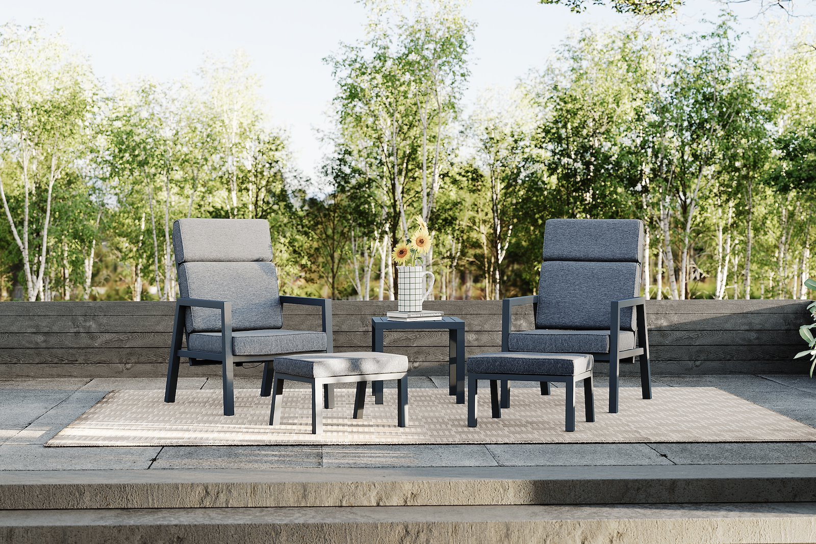 Sicilia recliner med pall