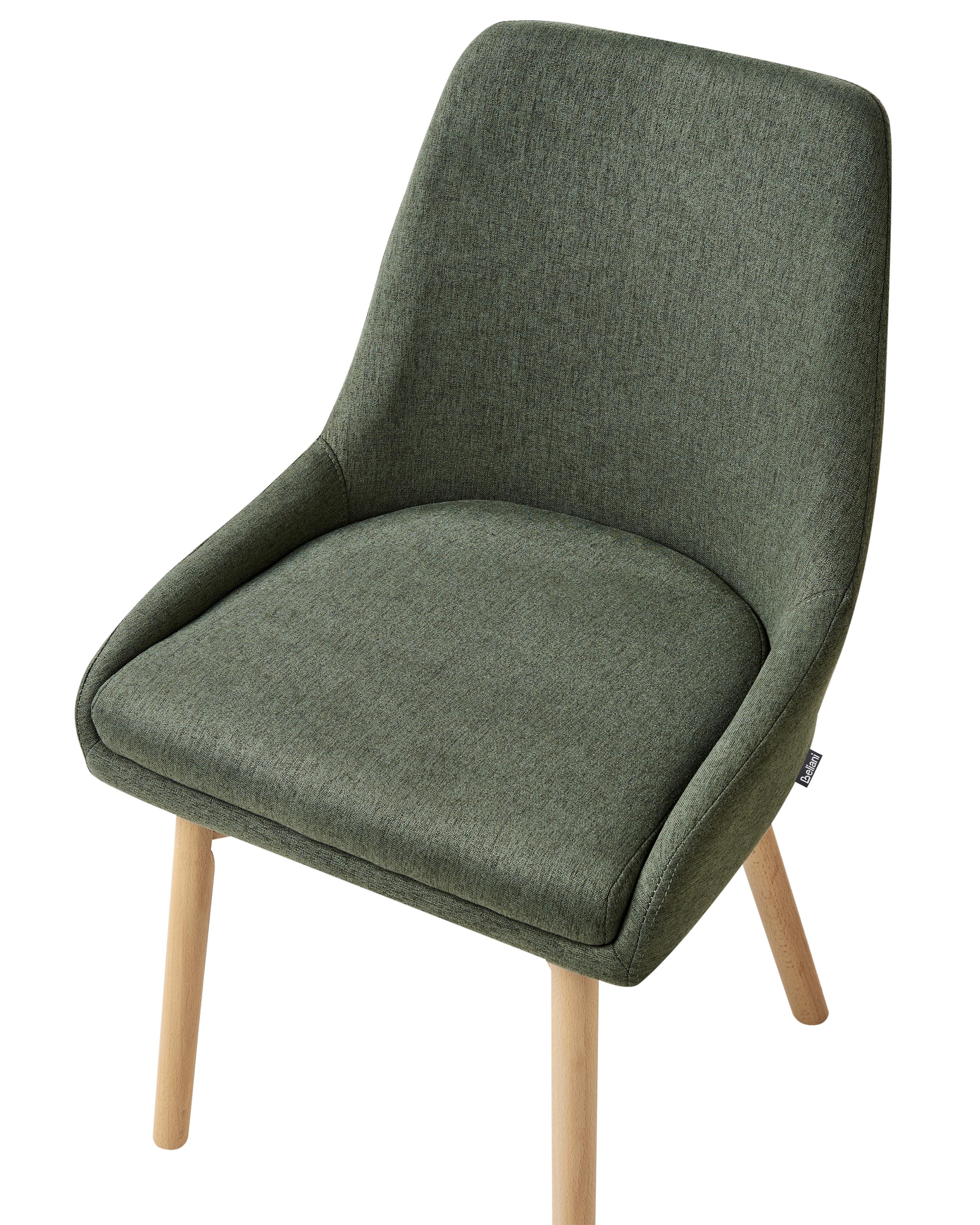 Set van 2 eetkamerstoelen MELFORT Stof Donkergroen