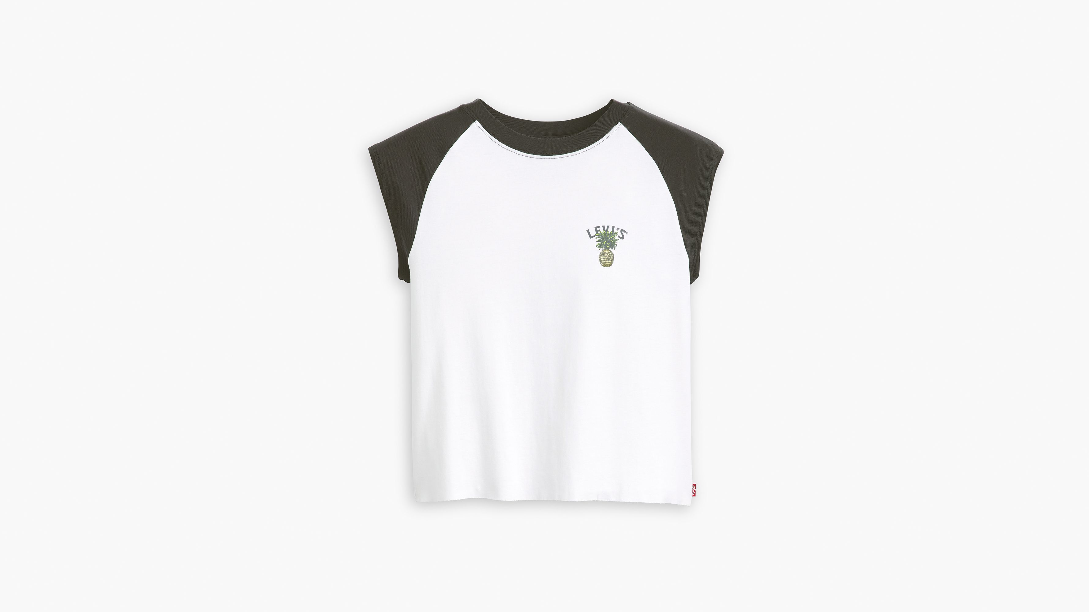 T-shirt sans manche graphique Anywear - Pineapple Bright White/Pirate Black - Blanc
