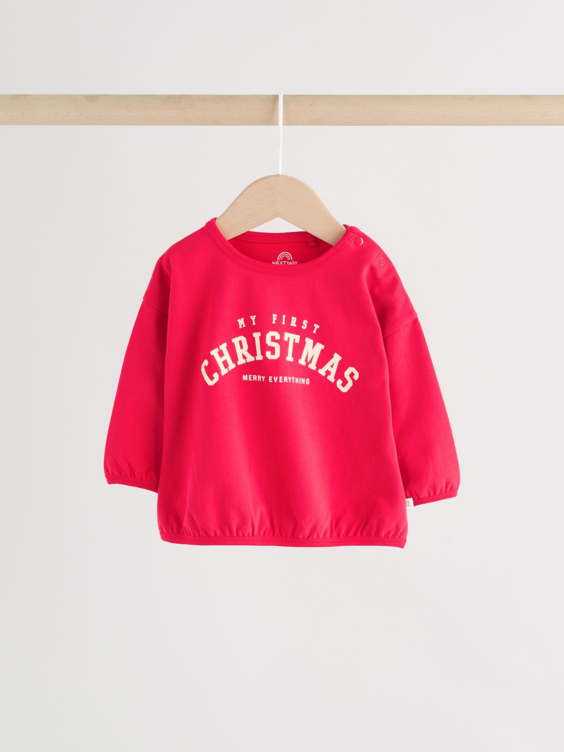 Rood - My First Baby Christmas T-Shirt and Leggings Set (0-18mths)